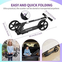 Urban Ride Scooter for Kids Teens & Adults Ages 6+ Foldable Lightweight Kick