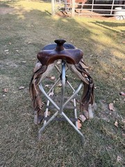 14” Simco 7400 Tooled Leather Saddle FQHB