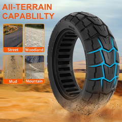 10X2.70-6.5 Scooter Solid Tire, 10 Inch Airless Explosion-Proof Anti-Puncture Ti