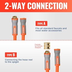 5/8 in x 5 ft Female-to-Female Short Garden Hose, 2-in-1 Dual Use with Solid
