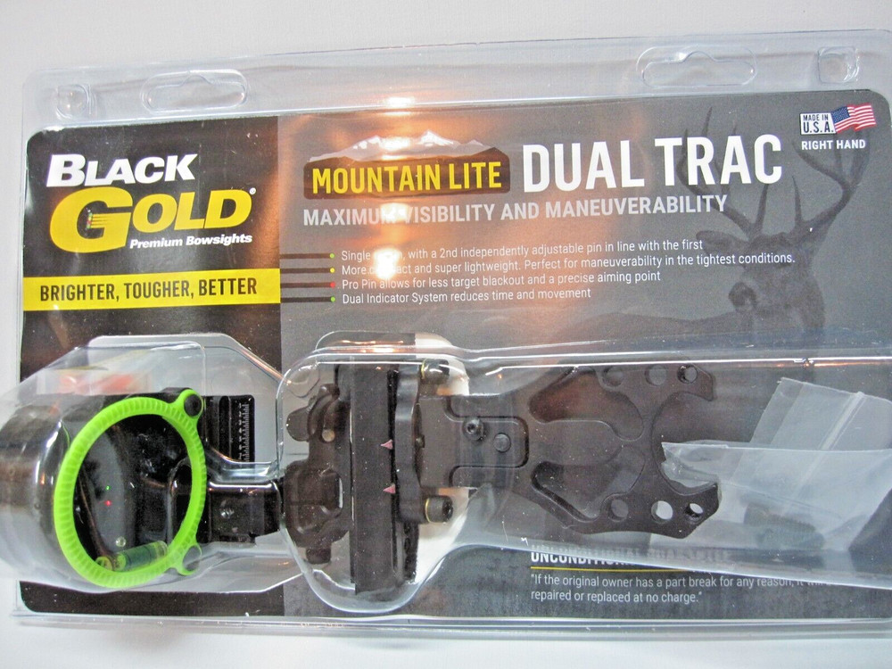 Black Gold Mountain Lite Dual Trac 2 Pin .019″ RH Bow Sight