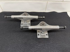 Vintage Blacksmith Skateboard Trucks Pair 8” Axle Old School Silver Skate Trucks