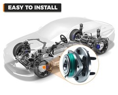 2PCS Front and Rear Wheel Bearing Hub Assembly Fits for Cadillac CTS 04-07 SR…