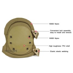 Military Tactical Combat Knee Pad Elbow Pad Set Outdoor Sports Safety Guard Gear
