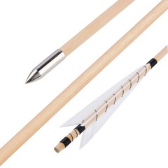 Traditional 32″ Wooden Arrows Archery Hunting for Longbow Outdoor Target Shoot