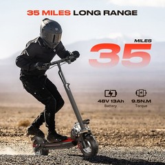 10» Electric Scooter With Seat Peak 1000W Folding Commuter E Scooter 45 Miles