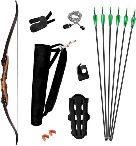 Samick Sage 55LB Takedown Recurve Bow and Arrow Set – 62 Inch Left Hand………