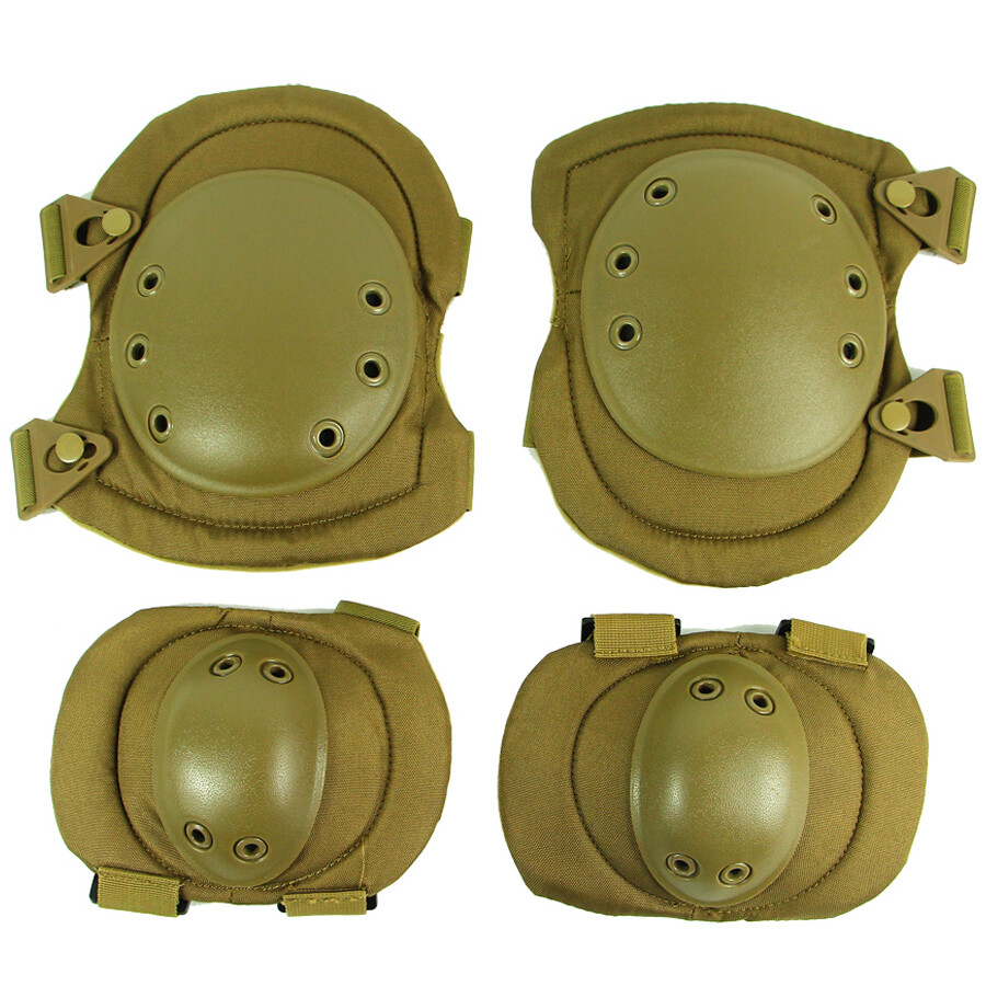 Military Tactical Combat Knee Pad Elbow Pad Set Outdoor Sports Safety Guard Gear
