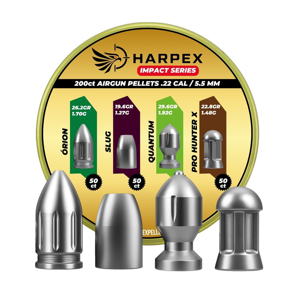 Impact Series Airgun Pellets .22 Caliber – 200ct – Combo Heavy – high Impact