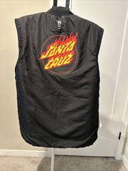 Etnies Santa Cruz Black Vest Size Large Skateboarding Streetwear Rare 🔥