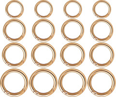 16 Pcs O Ring Clip Spring O Ring Clasp round Mini Carabiner for Bag Purse Handba