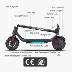 2026 Adult Electric Scooter Foldable Long Range High Speed 25KM/H Urban Commuter