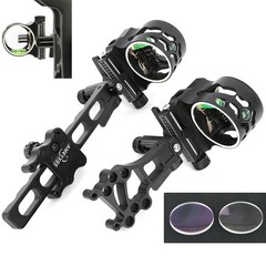 5 Pin Compound Bow Sight 0.019″ Fiber Micro 4X 6X 8X Archery Hunting Shoot RH LH