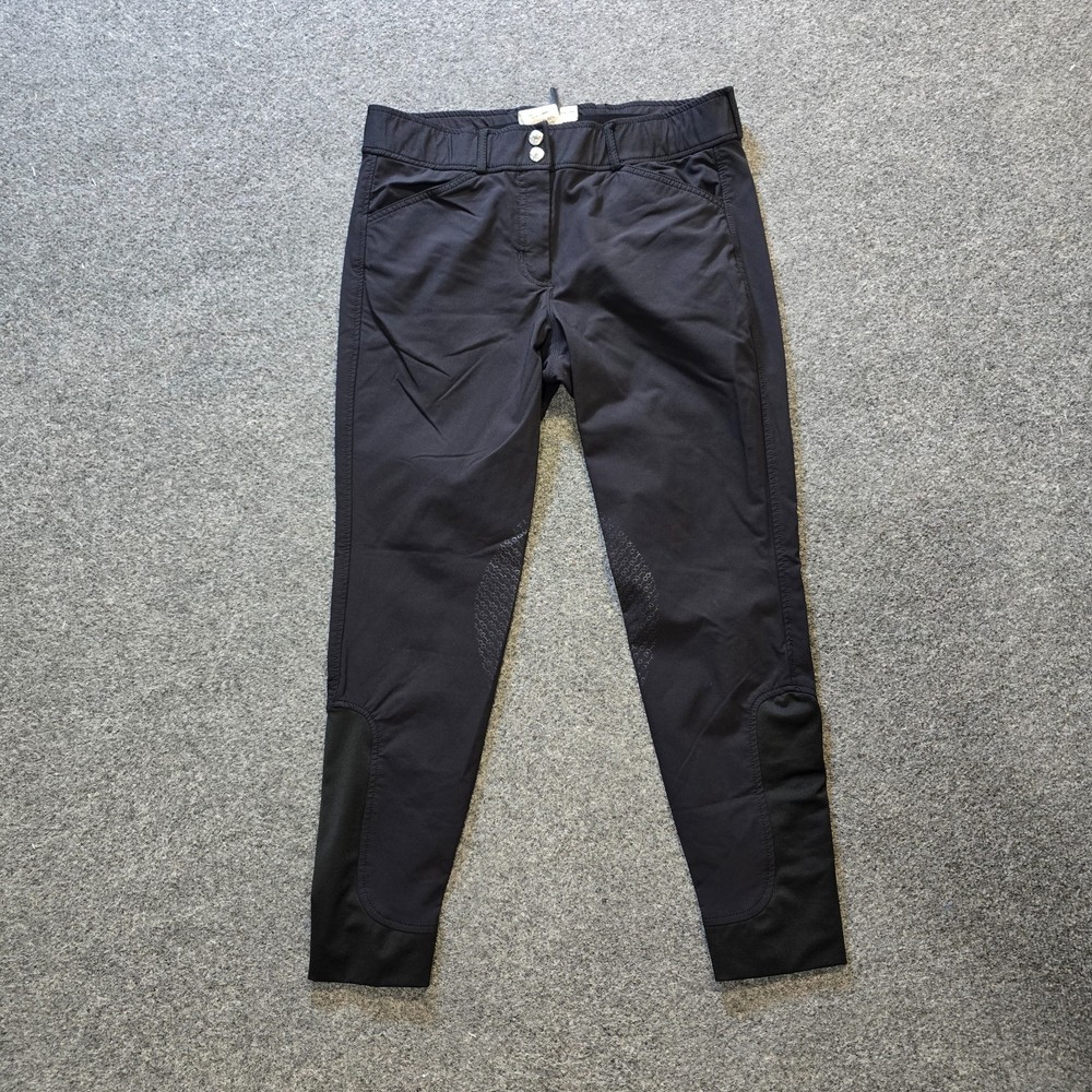 Dover Saddlery Pants Women 30 Black Riding Breeches Floral Tech Tight Equestrian