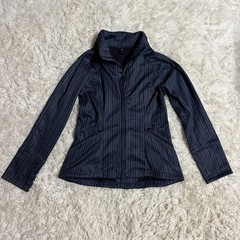 Women’s Small Navy Striped Kerrits Horseback Riding Show Coat Jacket