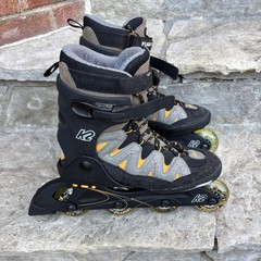 K2 Flight 76 Men’s US Size 9.5 Inline Skates Black Vintage Skate