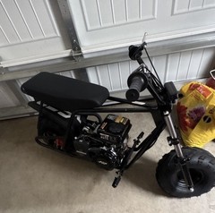 FRP GMB100 Mini Motorcycle 99cc 4-Stroke Gas, Black, LED Lights MPN GMB100
