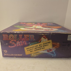 Vintage Roller Star Roller Derby Skates Size 9 White Leather Good Condition