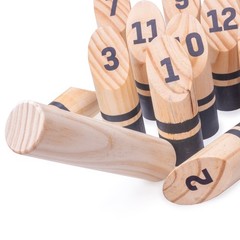 Deluxe Finska Wood Pin Throwing Lawn Game – Popular Finnish Game!