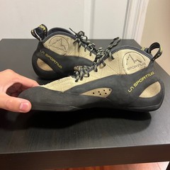 La Sportiva TC Pro Rock Climbing Shoes Mens EU 42.5 US 9.5 Tan Black Vibram