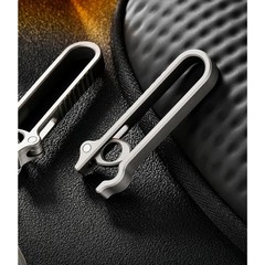 Titanium Alloy EDC Belt Clip Carabiner No-Spring Hook Key Holder Lightweight