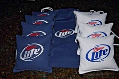 8 Cornhole Bags Plus a Carrying Bag! Miller Lite! Whole Corn or Pellets