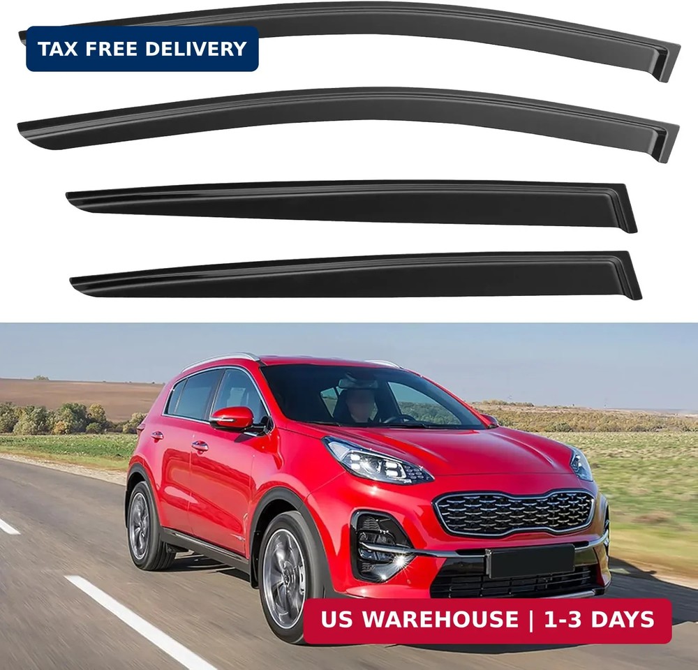 Window Visors Rain Guards for 2017 2018 2019 2020 2021 2022 Kia Sportage, Out-Ch