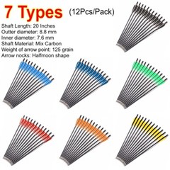 12x 17″ 20″ 22″ Carbon Arrows Crossbow Bolts for Crossbow Hunting Archery Quiver