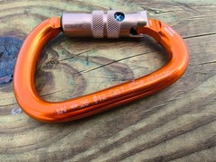 Rock Exotica Pirate MANUAL-Lock Orange Carabiner Rare COLLECTABLE Discontinued