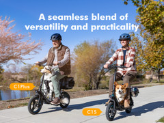 Gyroor C1Plus Electric Scooter 1000W(Peak) With Removable Two Baskets for Pets