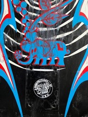 Vintage 1980s SANTACRUZ JOHN LUCERO Skateboard Original Rare Black Label Era JP