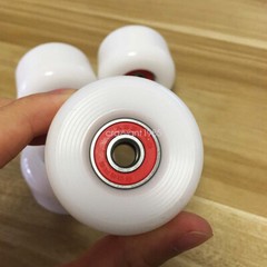 Sport Skateboard Soft Cruiser Trick Wheels 50mm 83A Set With Bearings Spacers