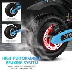 5600W Dual Motor Electric Scooter Off-Road 11″ Tire 60V 27Ah 50MPH GT08 E-Scoote