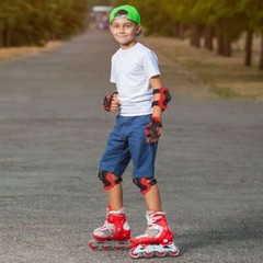 6Pcs/set Kids Knee Pads Wrist Elbow Protectors for Skating Skateboard Biking new