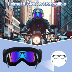 Lievermo Motorcycle Goggles Dirt Bike Goggles 2 Pack ATV Off-Road Black+clear