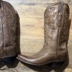 Old West LF1534 Brown Leather Western Equestrian Boots Size 7.5