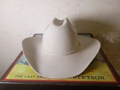 Stetson Skyline 6X 88 Silver Grey Western Hat Size 7 1/2 4″ Brim **EUC Clean!