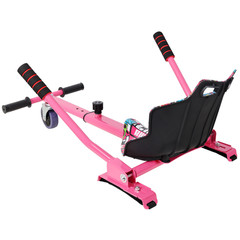 Adjustable Hoverboard Go Kart Seat Attachment Pink Fits 6.5-10 In Self Balancing