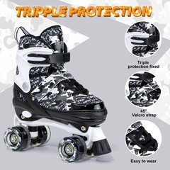 Roller Skates for Girls Womens Boys Ages 8-12 Adjustable Kids Youth Teens Rol…