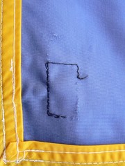 Gore-Tex Turnout Rug Dover Saddlery Classic Cover-Ups 76″ Blue Yellow Trim