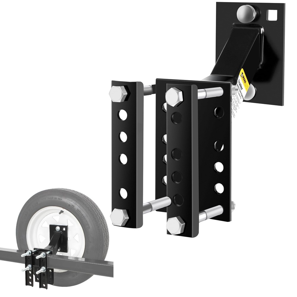 Spare Tire Carrier for 10″ & 12″ Utility Trailers – Powder Coated Black Design