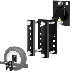 Spare Tire Carrier for 10″ & 12″ Utility Trailers – Powder Coated Black Design