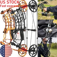 US Compound Bow Short Axis 30-70lbs Dual-use Steel Ball Arrow Hunting Fish RH LH