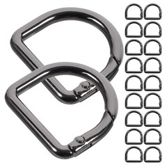 20 Pcs Metal D Spring Snap Clip For Handbag Strap Zinc Alloy Buckle