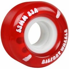 Bigfoot Skateboard Wheels 53mm 83A Soft Cruiser Filmer Wheels Red (Set of 4)