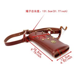 Cow hide Traditional Arrow Quiver Brown Bow Hunting Shooting Target Archery Case