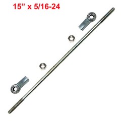 15″ x 5/16-24 Economy Tie Rod Kit Set w/ Ends Steering Go Kart Parts Carts New