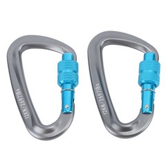 2PCS Compact Locking Carabiners For Outdoor Activities D Shape Popular