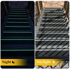 Glow in the Dark Non-Slip Grip Tape – 10-Pack Anti-Skid Strips for Steps
