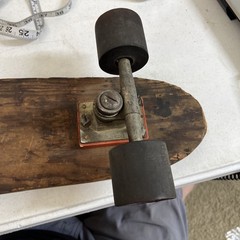 30 Inch Long Wooden Skateboard. with BAHNE TRUCKS AND CADILLAC Dk 51 Wheels